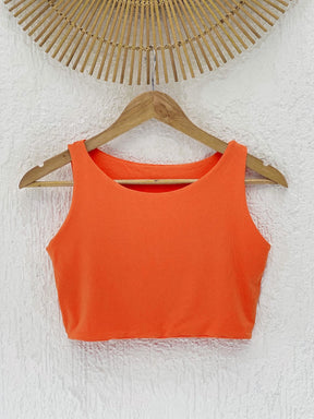 Cropped Patroa Liso Coral