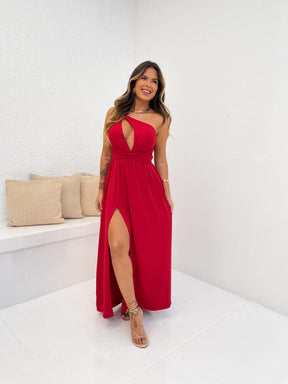 Vestido Longo Fenda - Linda Você